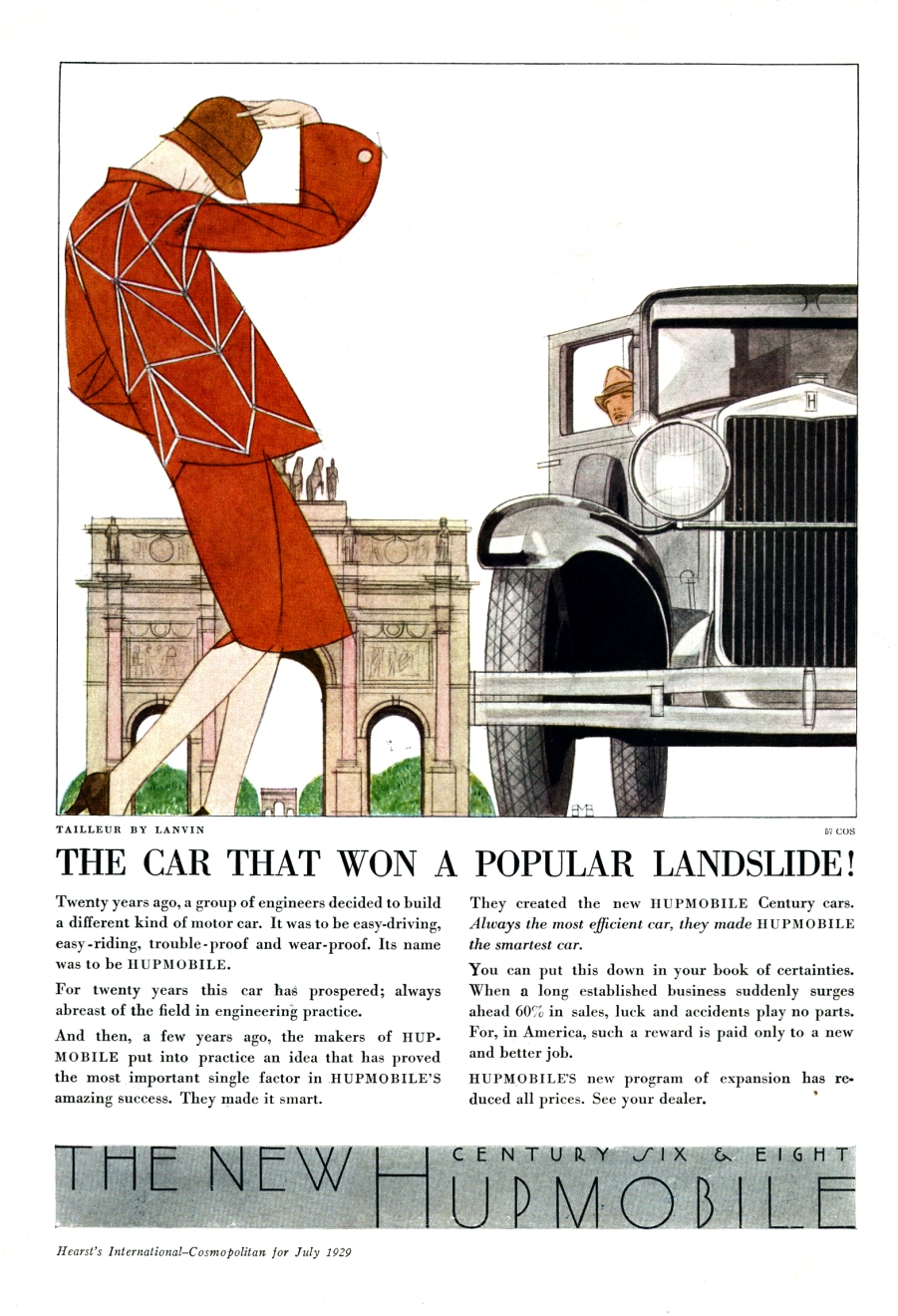 1929 Hupmobile Auto Advertising